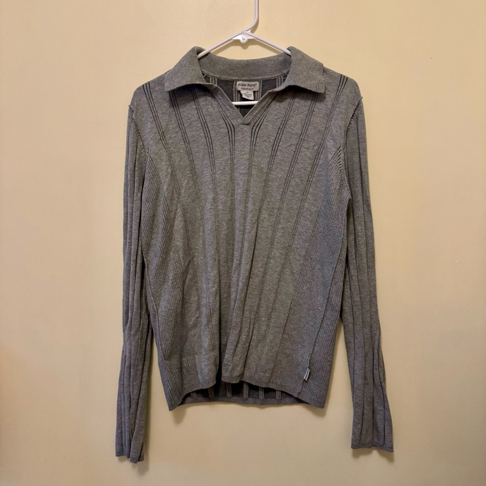 Vintage Guess Jeans Grey Collar Sweater